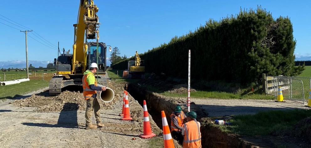 The district council has built 27km of pipeline between Darfield, Kirwee and the Pines Wastewater...