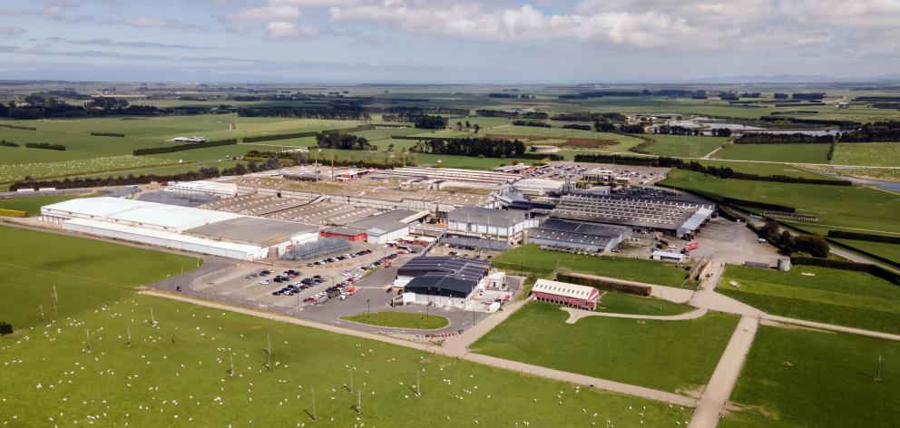 An aerial view of Alliance Group’s Lorneville plant in Southland. PHOTO: SUPPLIED