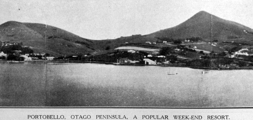 Portobello, a popular weekend resort on Otago Peninsula. — Otago Witness, 20.5.1924 
