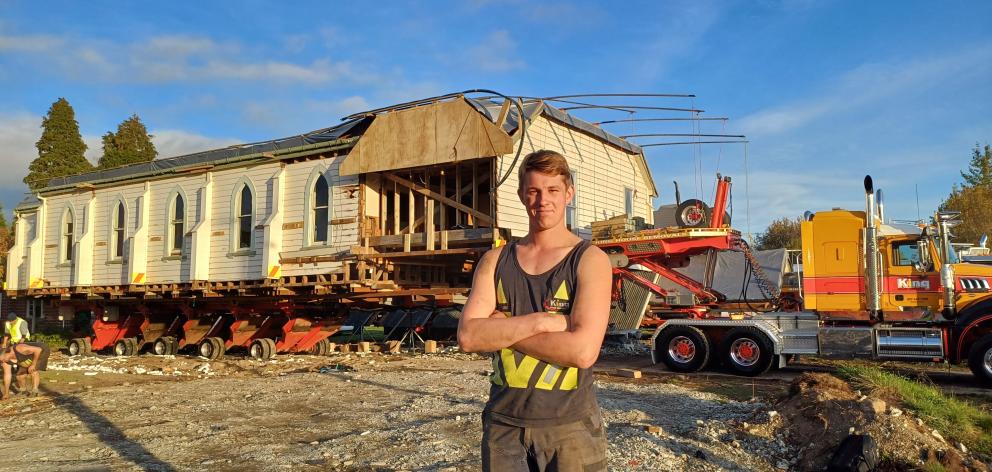 King House Removals labourer Jake Willis is part of the team that has loaded the former Lumsden...