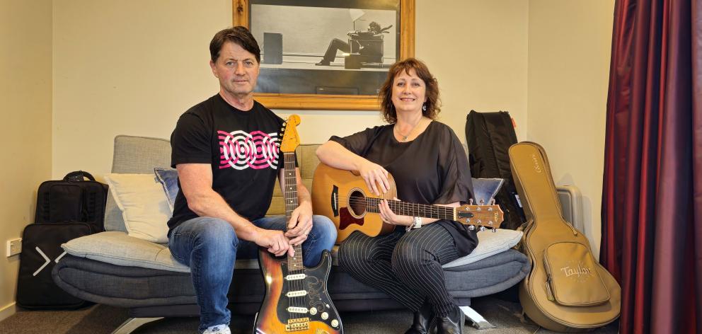 Getting ready to celebrate New Zealand Music Month are local band Double Talk, comprising husband...