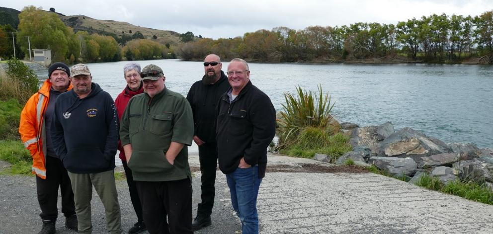 Celebrating getting the go-ahead to upgrade the Kaitangata boat ramp yesterday are Measley Beach...