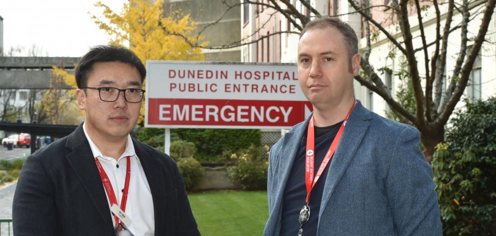 Dunedin resident medical officers Bill Lu (left) and Sam Anderson are among those set to take...
