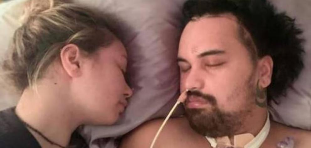 Doctors said Hemi Tahuri, pictured with Missy Parata, had a 1 per cent chance of survival. Photo:...