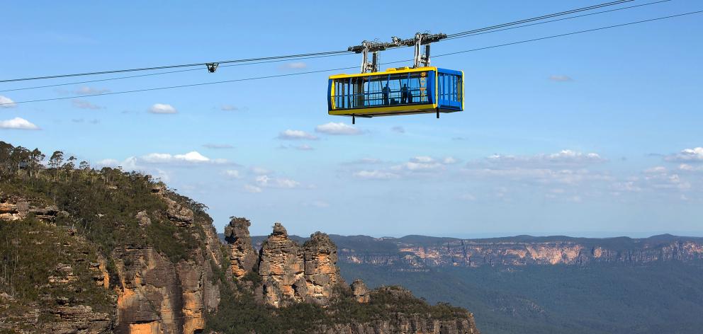Scenic Skyway looking towards the Three Sisters at Scenic World. PHOTO: SUPPLIED