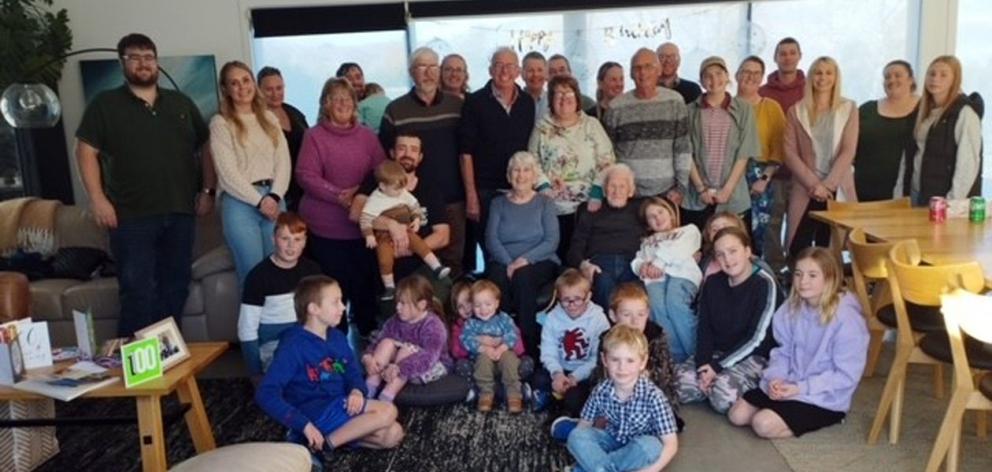 Jan van Baarlen is surrounded by family to celebrate his 100th birthday on Monday.