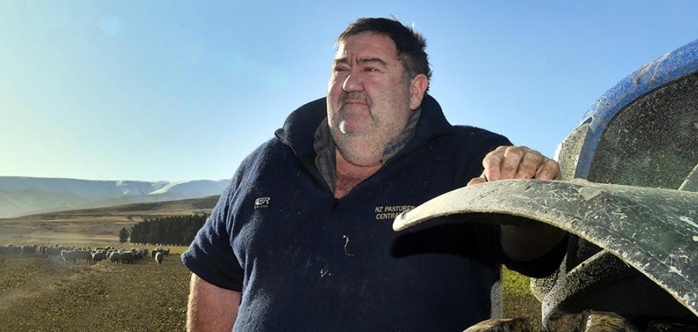 Hamish Cameron runs sheep and beef on his “dry” farm near Falls Dam. PHOTO: STEPHEN JAQUIERY