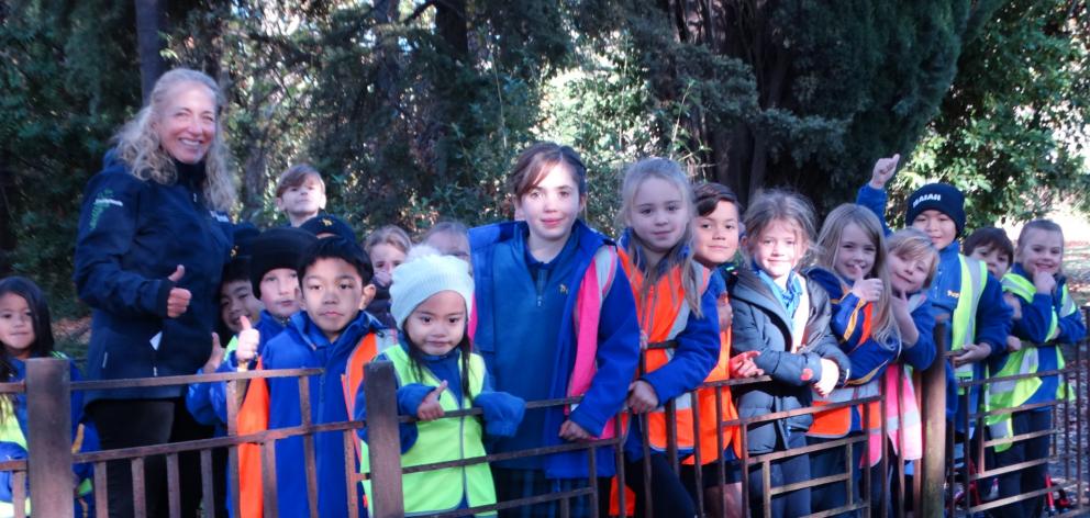Waitaki District Council waste minimisation officer Chantal Barnes accompanies Papakaio School on...