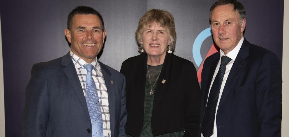 Tim Dunn (left), Dot Stewart and Derek Matheson were recipients of 40-year Chartered Accountants...