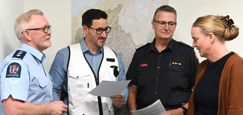 Emergency Co-ordination Centre public information management team members (from left) Inspector...