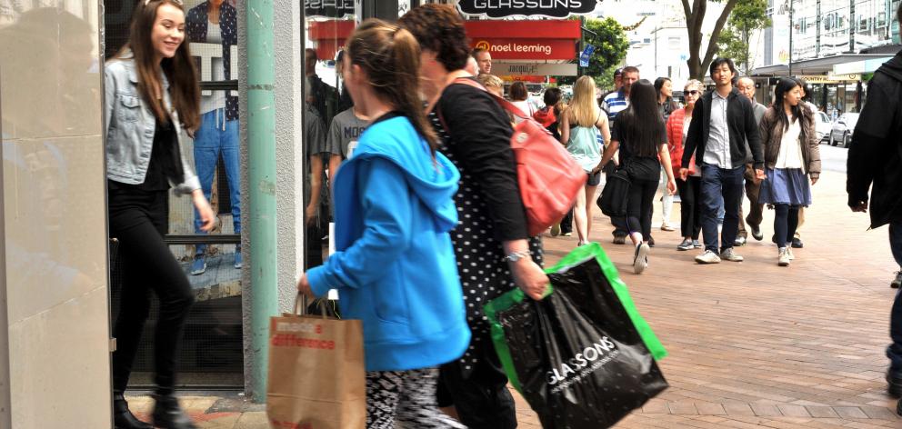 Otago retailers had a boost in January with increased card spending. Photo by Christine O'Connor.