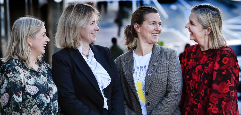 Discussing in Dunedin this week their various governance roles are Jo Hay (left), from North...