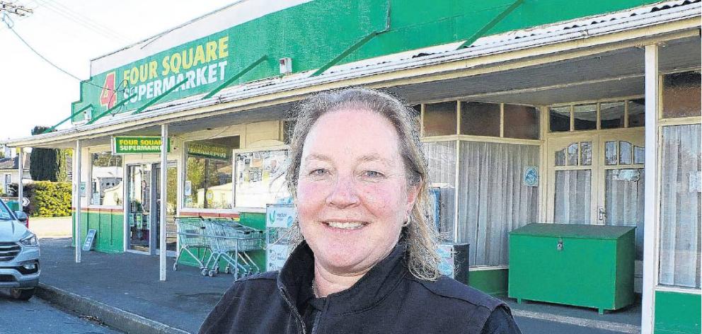 Wendy Hodgen in front of the Hawarden Four Square. PHOTO: JOHN COSGROVE