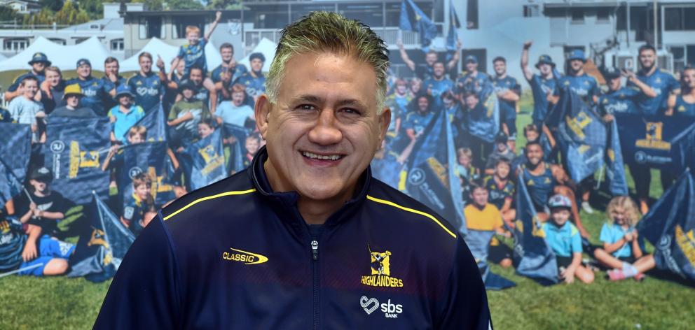 Jamie Joseph is all smiles after being announced as Highlanders head coach again yesterday. PHOTO...