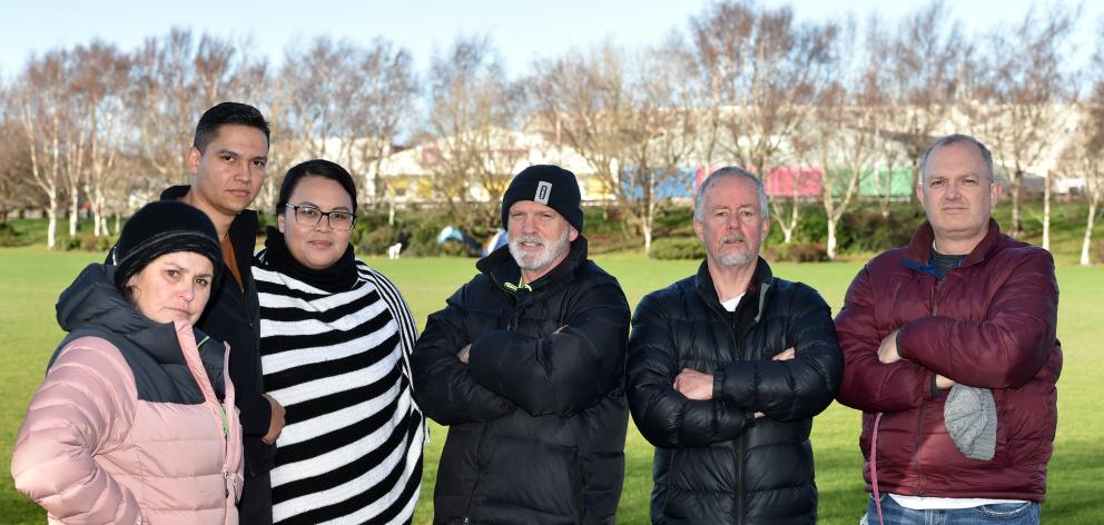 Volunteers (from left): Fiona Nicholson, Ivan and Lovely Woodman, Vic Nicholson, Lew Bylsma and...