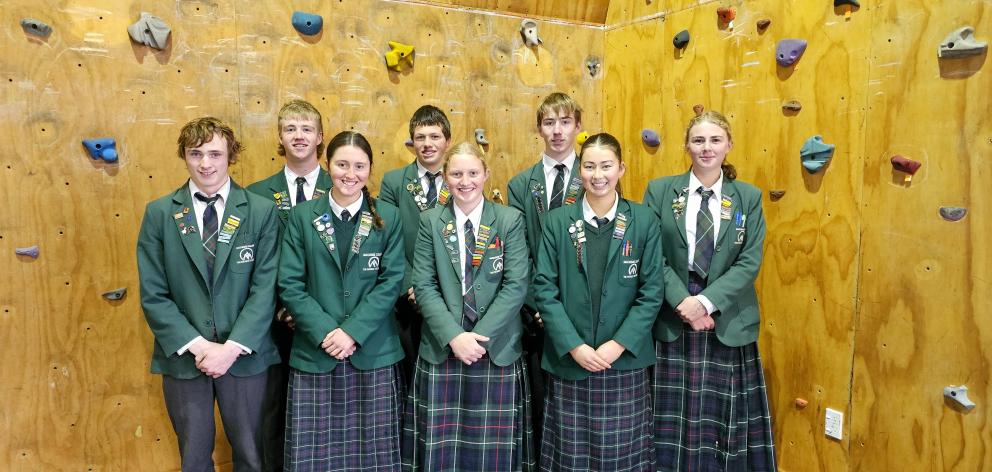 Preparing to take part in the 2024 Hillary Challenge Final are Mackenzie College students (back,...