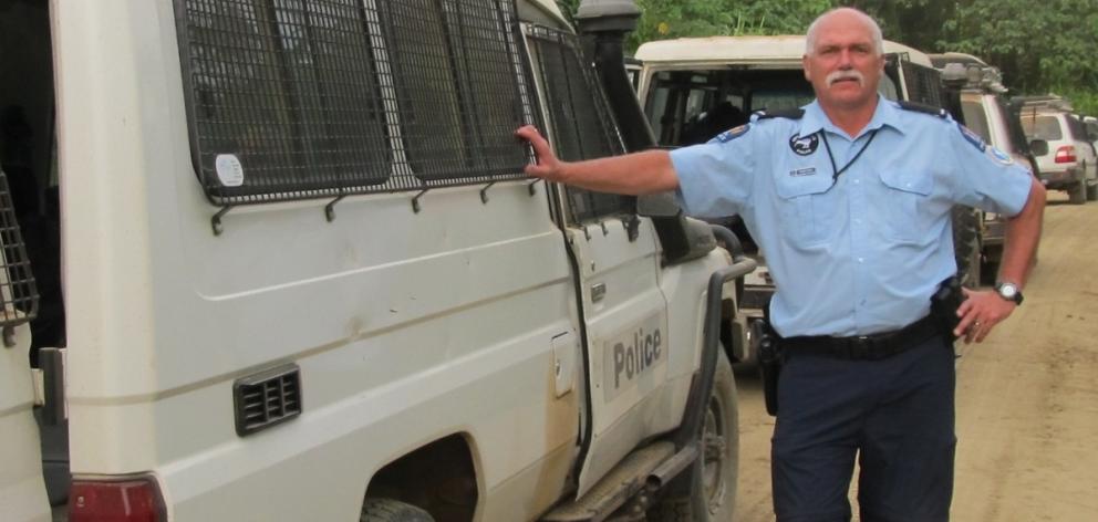 Warren Bunn on duty in the Solomon Islands. Photo: Ten One Magazine