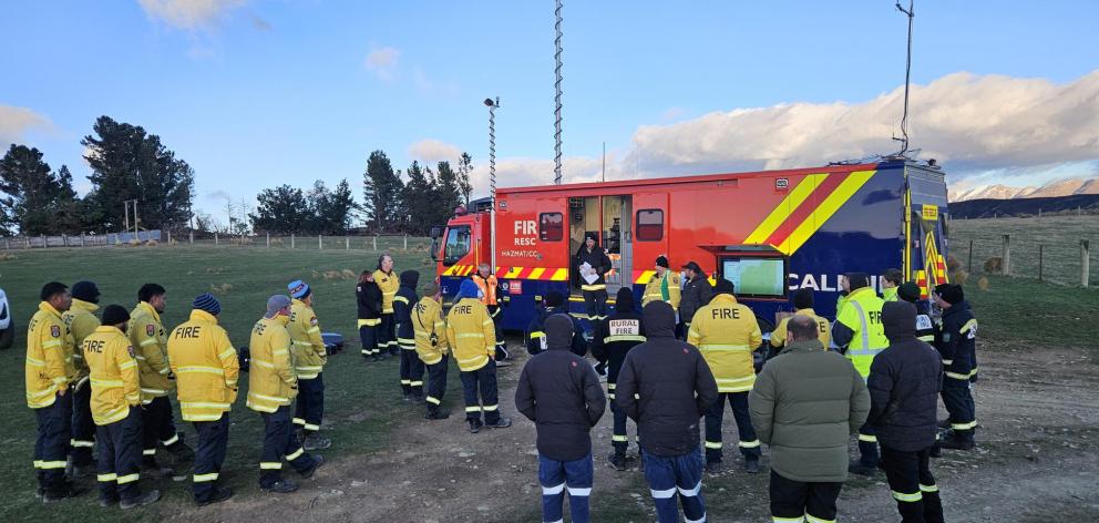 Fire crews returned to the scene this morning. PHOTO: OTAGO FIRE AND EMERGENCY