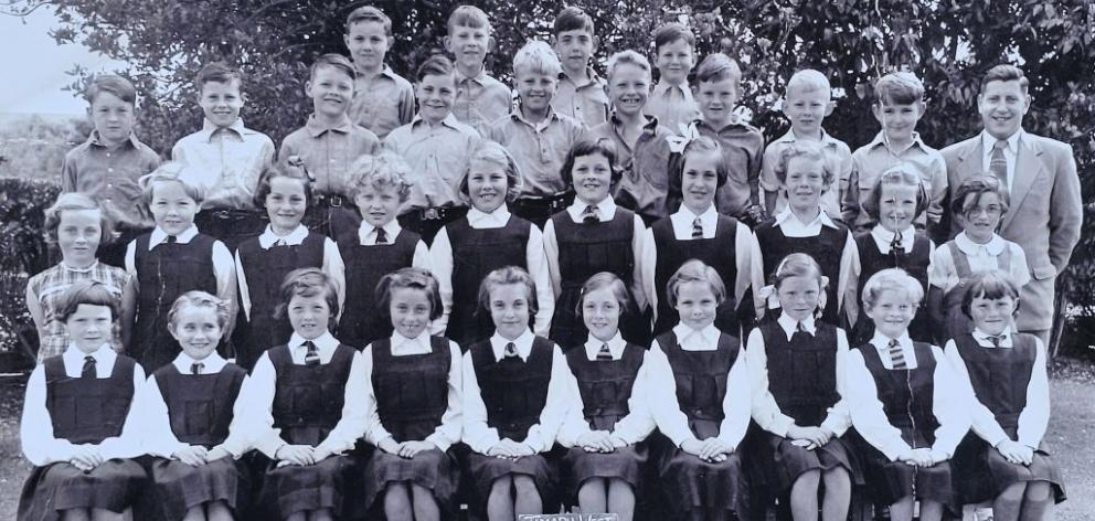 An old class photo from 1955 featuring many of those who attended the reunion. PHOTO: SUPPLIED