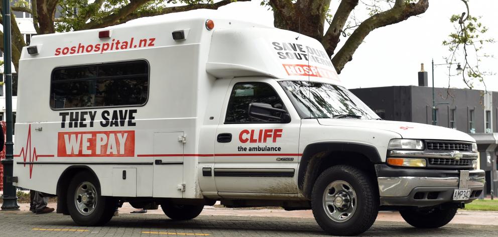 Cliff the ambulance before its trip to Wellington. PHOTO: PETER MCINTOSH