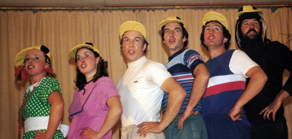 Home town stars tt Members of the Patearoa Musical Society belting it out in 1981 during You’re a...