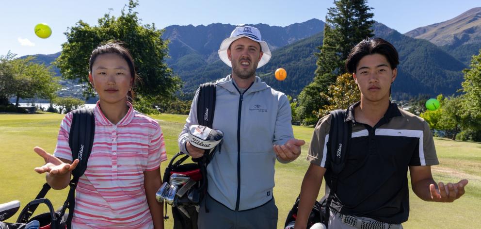 Preparing to play 72 holes of golf this coming Monday are Team Queenstown’s Yoonae Jeong, Liam...