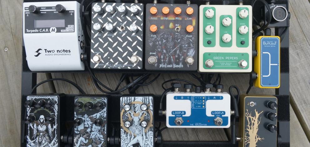 A demonstration preamp pedalboard Mr Pepers plans to showcase at Namm. 


