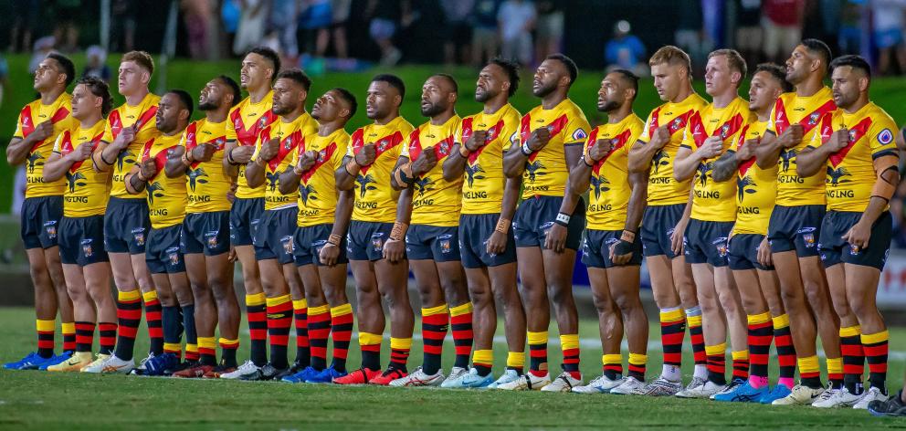 The Papua New Guinea rugby league team. PHOTO: GETTY IMAGES