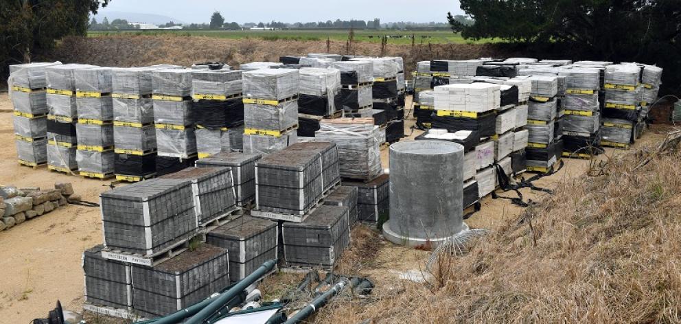 More than 200 pallets of surplus pavers are being stored by the Dunedin City Council for future...