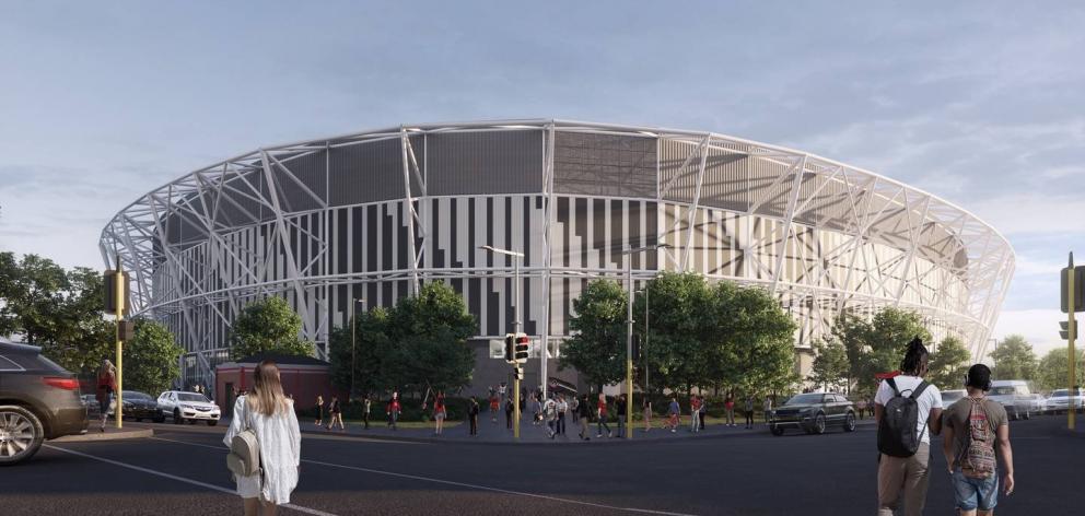 A concept drawing of Christchurch's Te Kaha stadium. IMAGE: SUPPLIED 