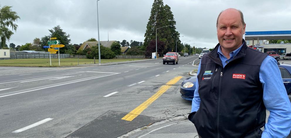 Neil Pluck was thrilled when NZTA finally reduced the speed through the township on State Highway...