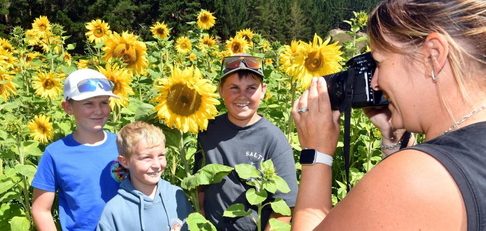 Riversdale mother Jenna Waite takes a picture of her three sons (from left) Bayden, 10, Reid, 7,...
