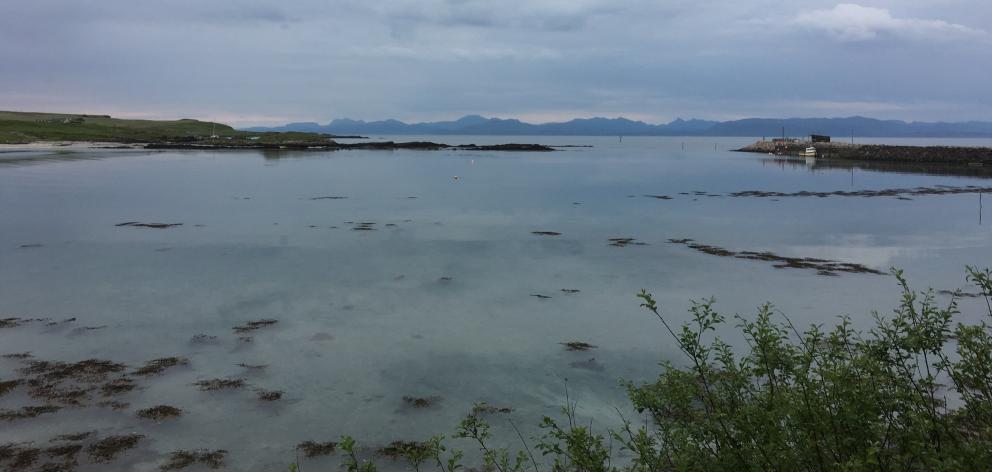 The grey of a Scottish mid-summer from Galmisdale Bay.
