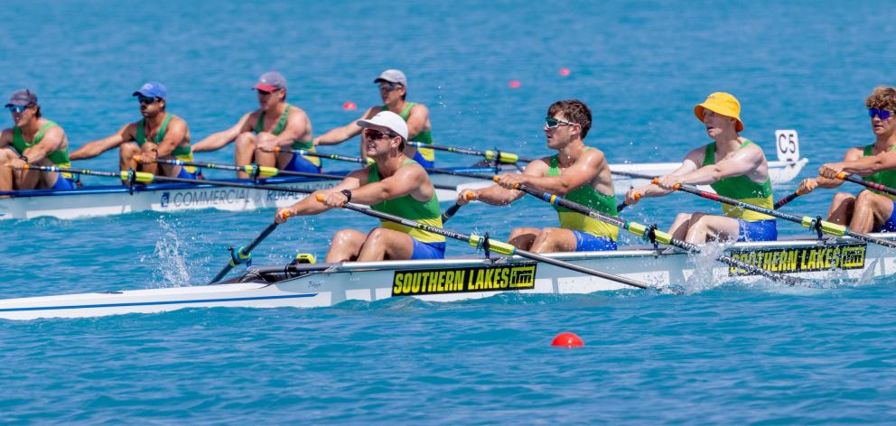 Taking part in the men’s premier coxless quad sculls  are Dunstan Arm Rowing Club men’s crew...