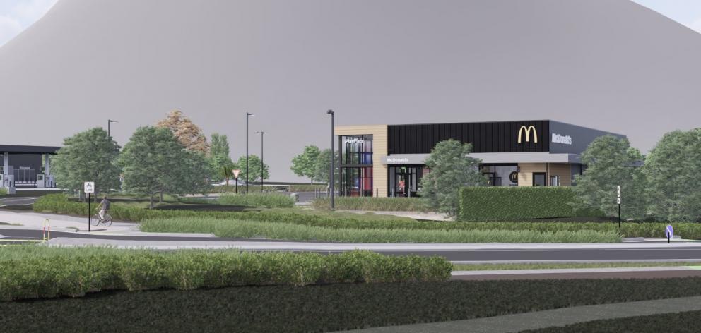 Concept image of the proposed Wanaka McDonald's restaurant included in an updated architectural...
