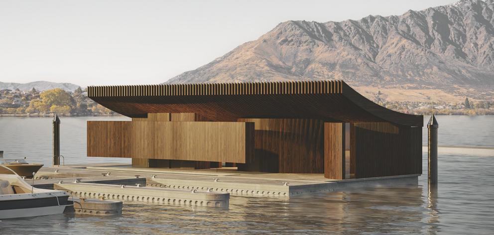 An artist’s impression of NZ’s first floating sauna, Thermae by Aluume. PHOTOS: SUPPLIED