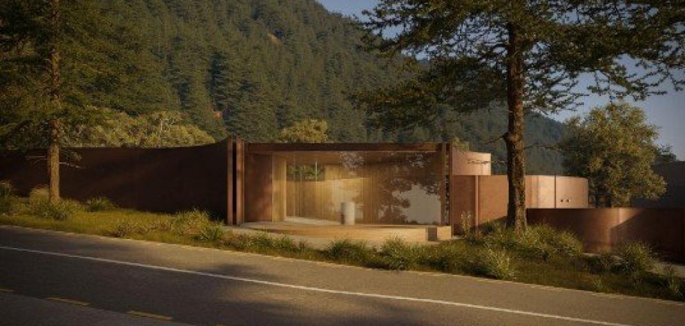 An artist’s impression of Tim McMahon’s Brecon St hot pools complex, Bathe by Aluume.
