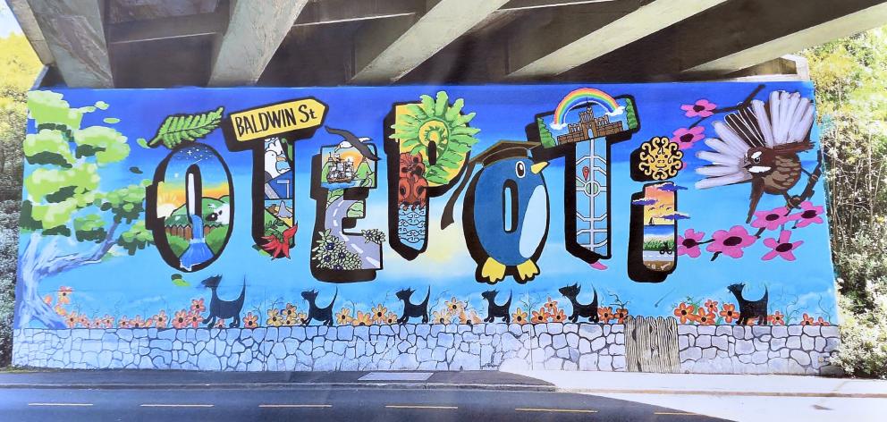 How the completed mural will look.
