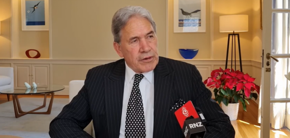 Winston Peters: ""We want the end of this war now, and a permanent ceasefire now". 