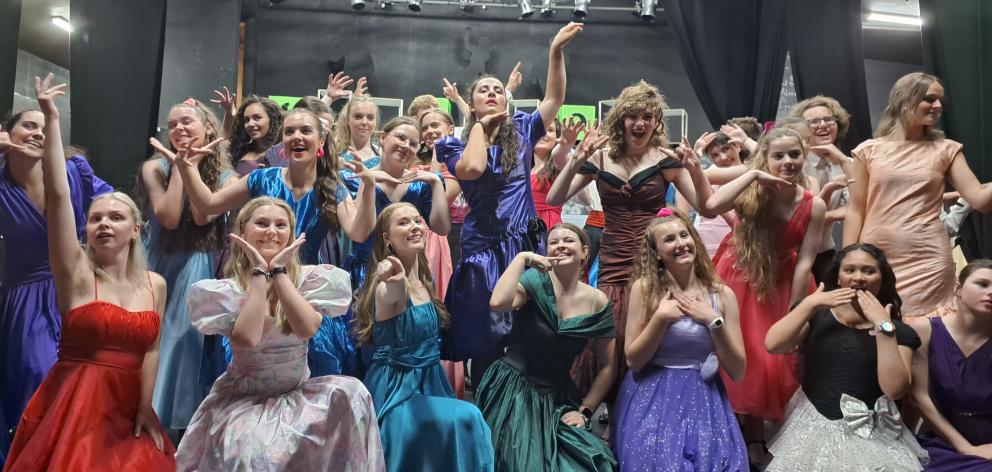 The cast of Fame Jr and 80s Extravaganza polish one of the high-energy dance numbers ready for...