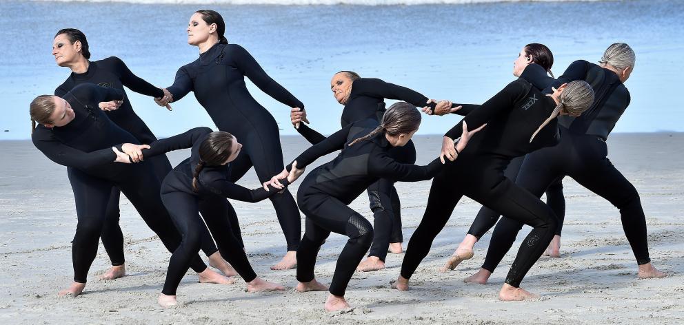 Dancers perform in 'Saltlines for Sealion Women', choreographed by University of Otago 2025...