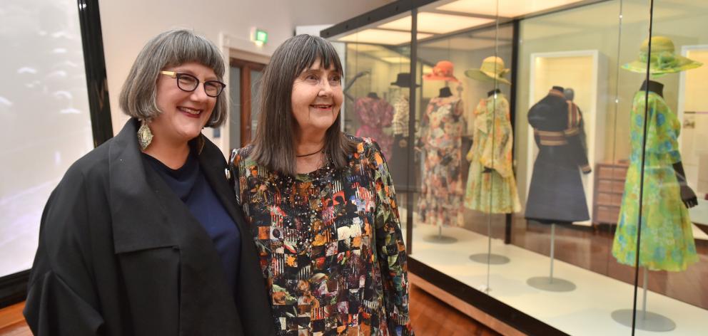 Central Otago Couture co-authors Claire Regnault (left) and Dr Jane Malthus at the "Eden in...