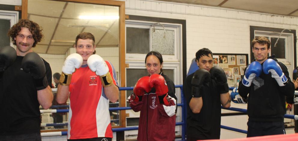 Ready to fight on Saturday are (from left) Mark Stewart, Ryan McFaul, Karina Barlow, Bayden...