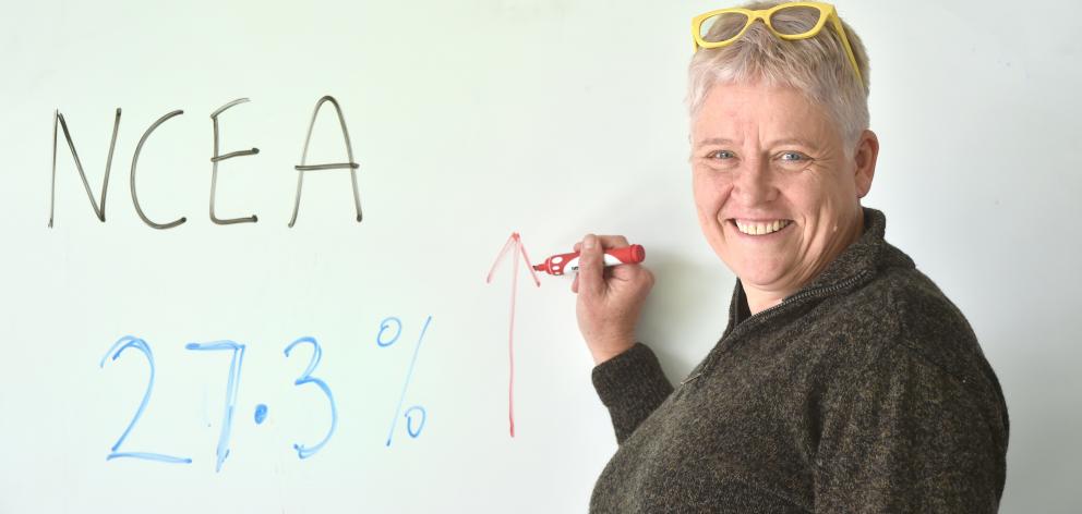 East Otago High School principal Helen Newcombe highlights her school’s improvement in NCEA level...