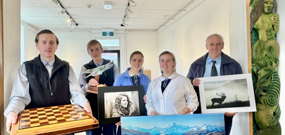 Gloriavale members Israel Stedfast, left, Moses Stedfast, Lovely Stedfast, Dove Stedfast and...