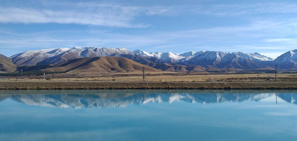 Hydro canals at Twizel and Ben Ohau Range. PHOTOS: MIKE YARDLEY
