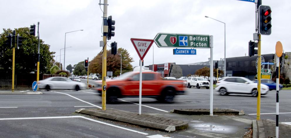 The driver was turning right from Buchanans Rd onto Carmen Rd. Photo: Geoff Sloan