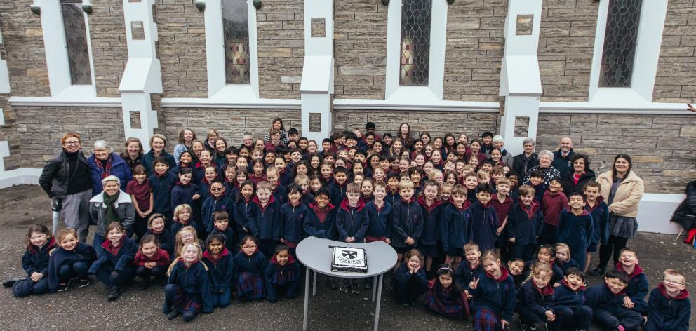 Pupils, teachers and parishioners celebrate Queenstown’s St Joseph’s School’s 140th anniversary...