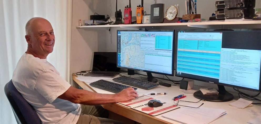 Bart Kindt works on his computers at his Ettrick home. PHOTO: SUPPLIED