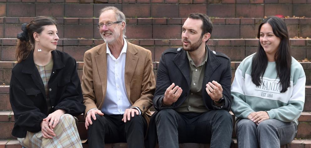 Greens candidates (from left) Lily Warring, Alan Somerville, Mickey Treadwell and Rose Finnie are...